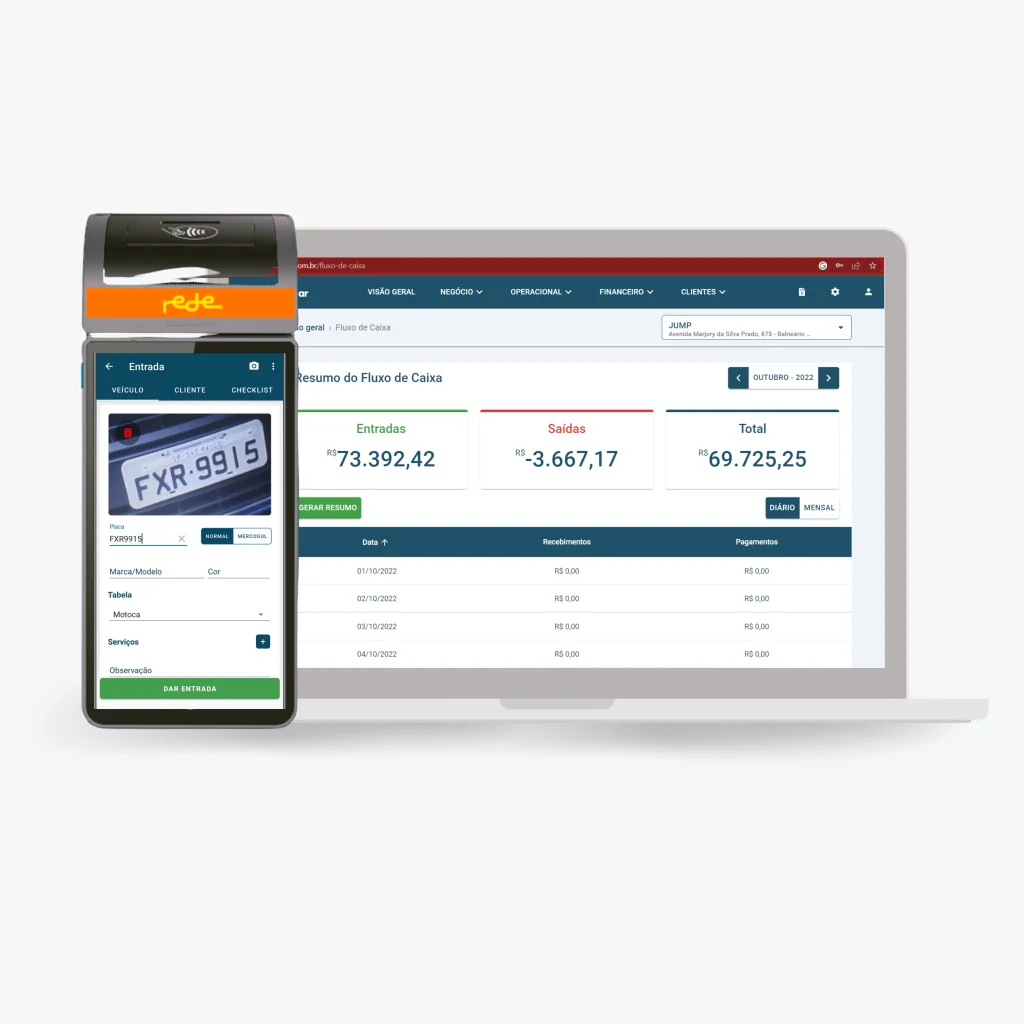 equipamento para estacionamento sincronizado ao painel administrativo Jump Park scaled